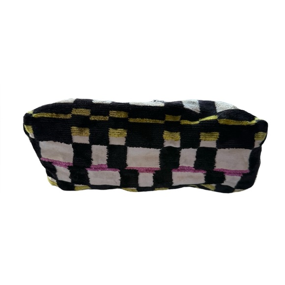 Vintage Bottega Veneta Italian Velvet Corduroy Zip Clutch Bag Cosmetic Pouch 9" - Picture 2 of 11